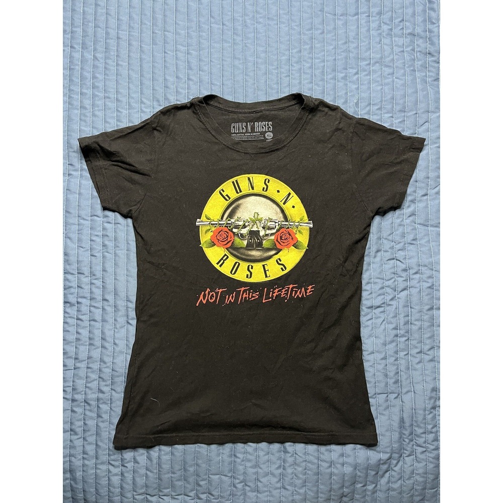 Guns N Roses Not In This Lifetime Tour T Shirt Women's Size XL Black